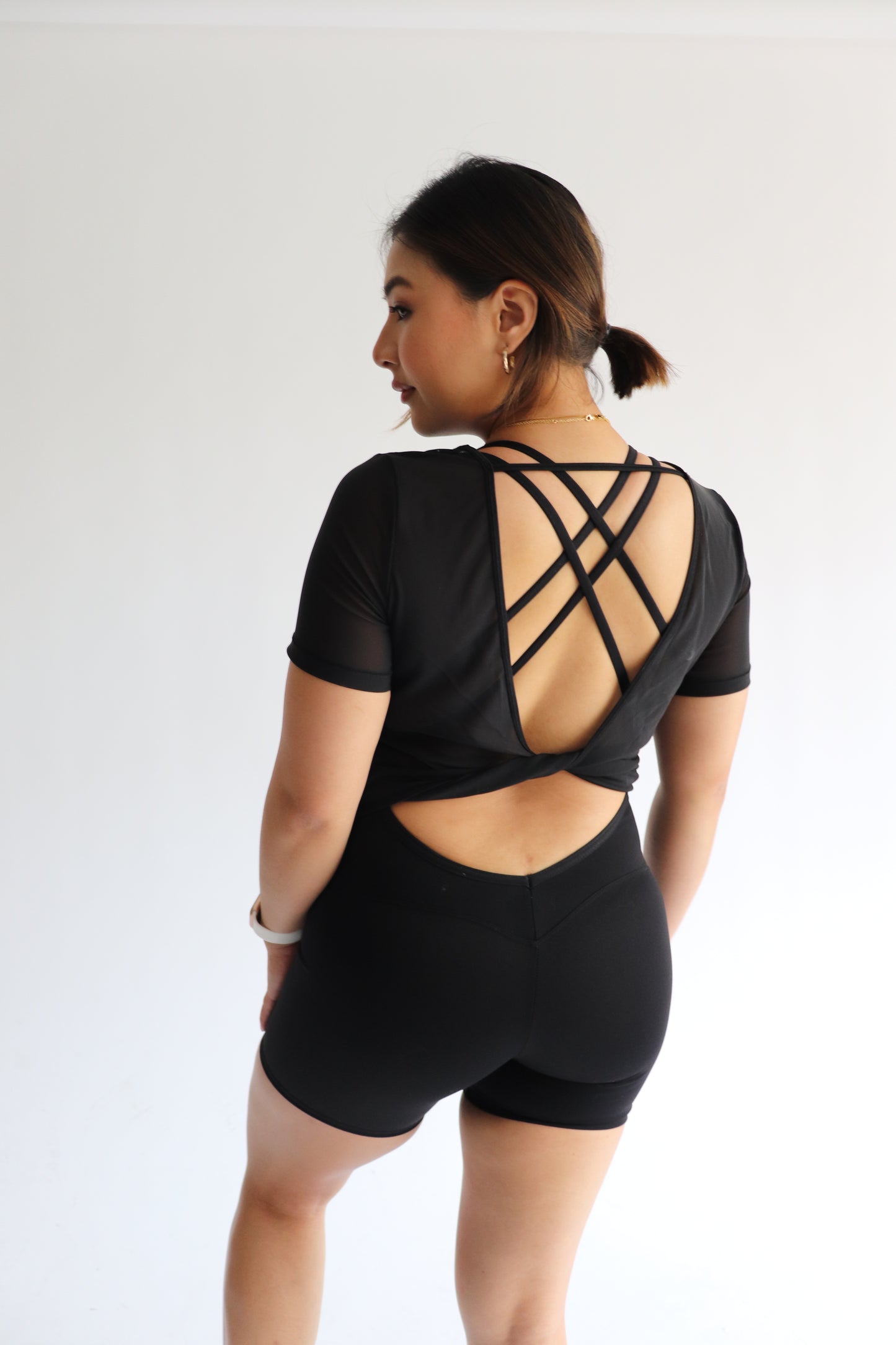 Surge Series Bodysuit - Charcoal Black