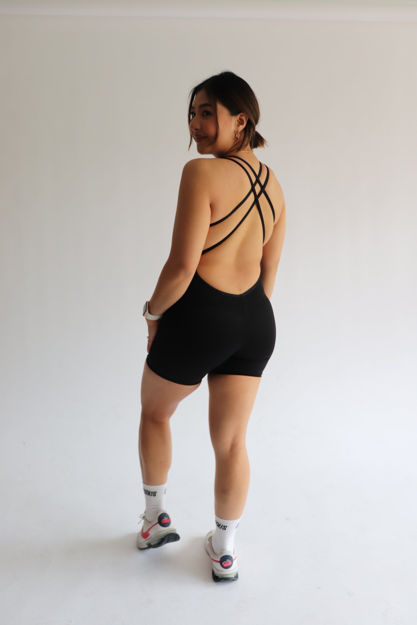 Surge Series Bodysuit - Charcoal Black