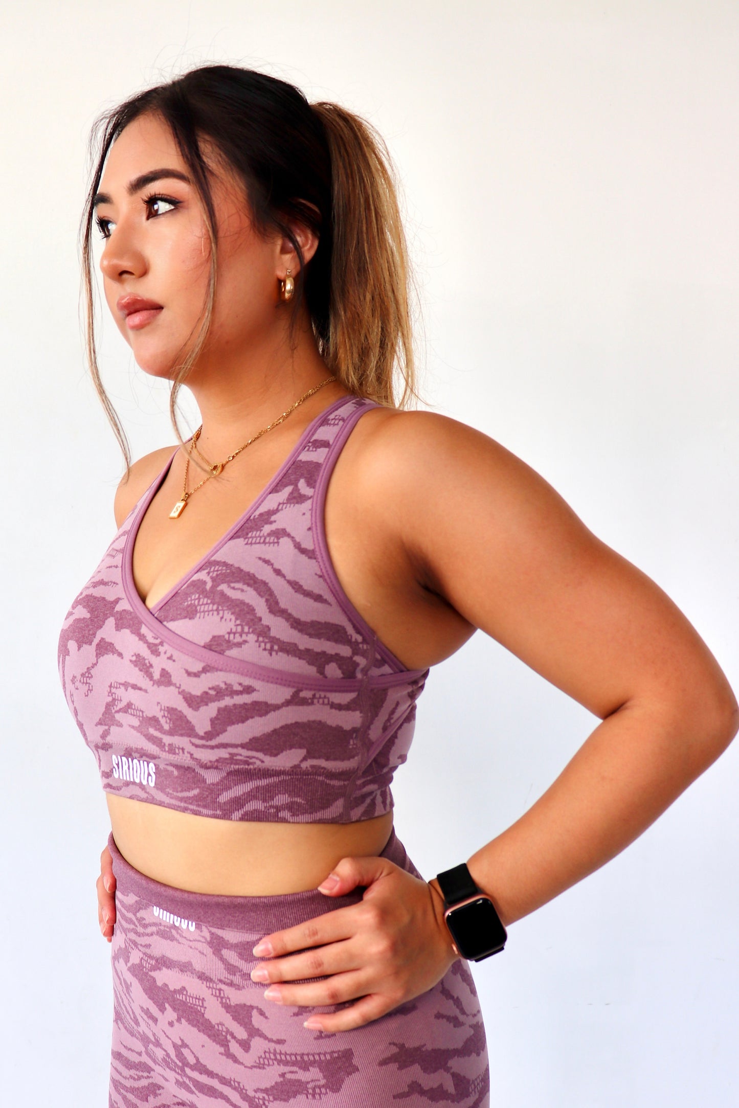 Instinct Seamless Animal Sports Bra - Zebra Mauve