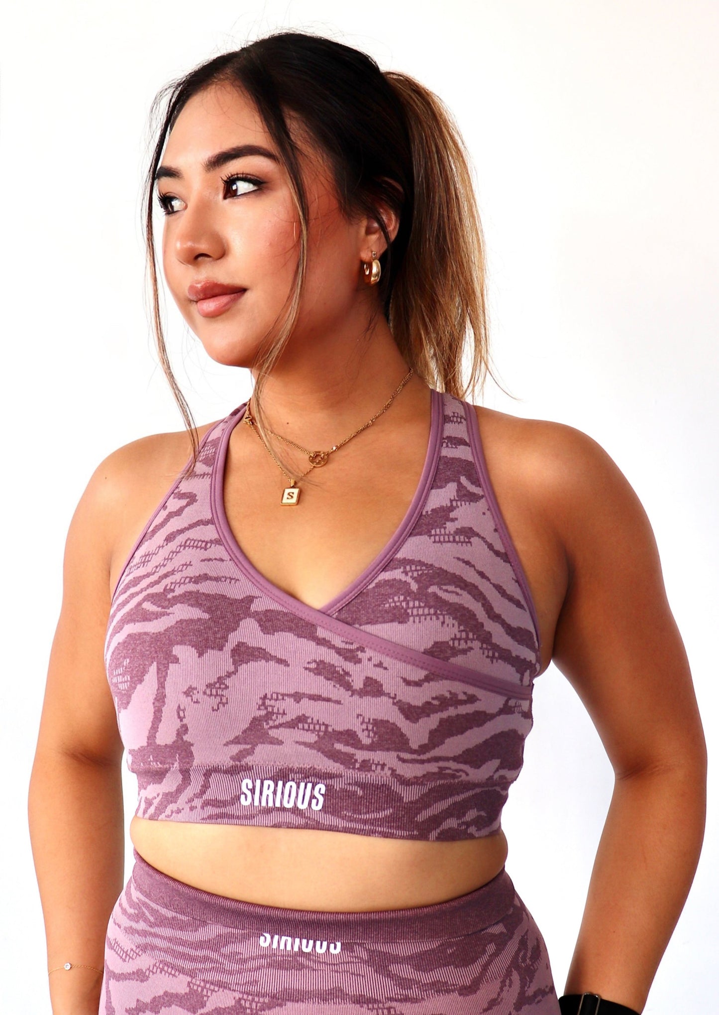 Instinct Seamless Animal Sports Bra - Zebra Mauve