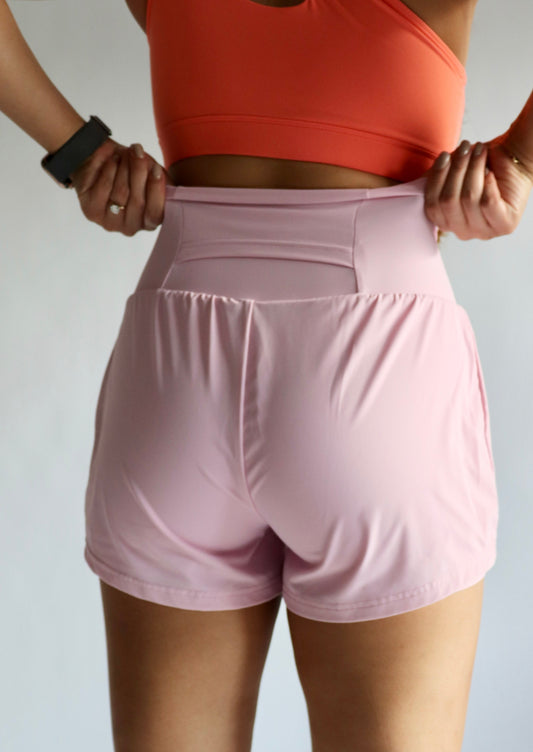 Marathoner 2-in-1 Shorts - Blush Pink